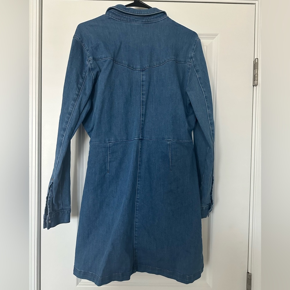 Asos Denim Skater Shirt Dress View 3
